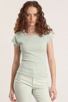 Polera ribb básica liola mujer verde