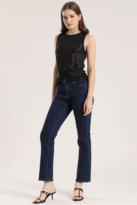 Imagen 2 del producto Top folia mujer Liola negro