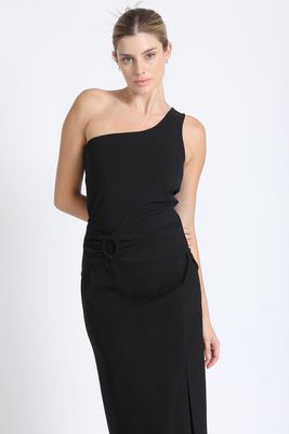 Falda Midi Negra Liola