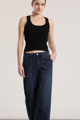 Imagen 2 del producto Jeans straight cargo Liola mujer azul
