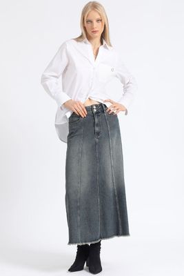 Imagen 2 del producto Camisa Recta Algodón Poplin, Crudo Liola