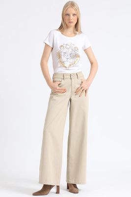 Imagen 2 del producto Polera Algodón Estampado Leon, Folia, Crudo Liola