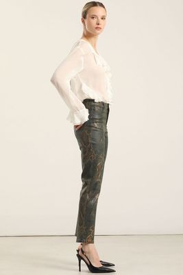 Imagen 2 del producto Pantalon Pitillo Folia Piton, Verde Liola