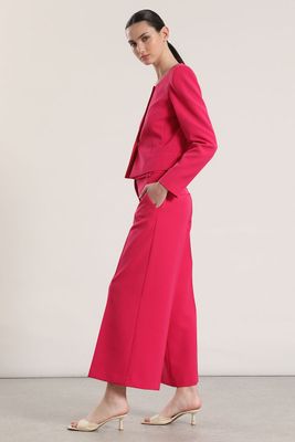 Imagen 2 del producto Pantalón cropped con cinturón liola mujer fresa