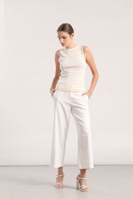 Imagen 2 del producto Top tejido punto, aplicacion joya mujer Liola crudo