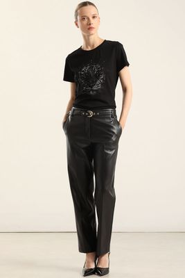 Imagen 2 del producto Polera Algodon, Tigre Strass, Negro Liola