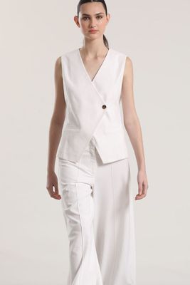 Imagen 2 del producto Pantalón palazzo lino liola mujer crudo