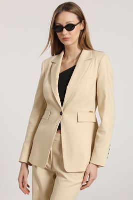 Blazer entallado clásico Liola mujer beige