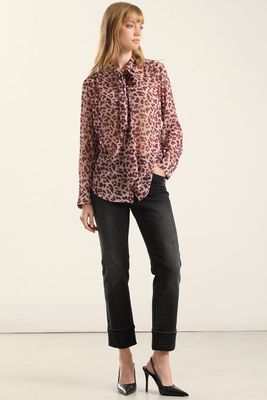Imagen 2 del producto Blusa Estampado Animal Print, Burdeo Liola