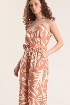 Imagen 2 del producto Enterito ancho estampado liola mujer beige