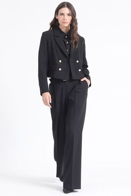 Imagen 2 del producto Chaqueta Crop Cruzada,Negro Liola