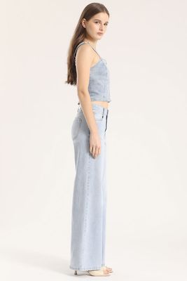 Imagen 1 del producto Jeans palazzo relax liola mujer celeste claro