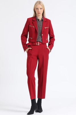 Imagen 2 del producto Blazer Crop Cierres Fantasia, Vino Liola