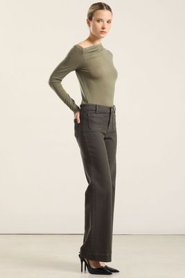 Imagen 2 del producto Jeans Color Palazzo, Militar Liola