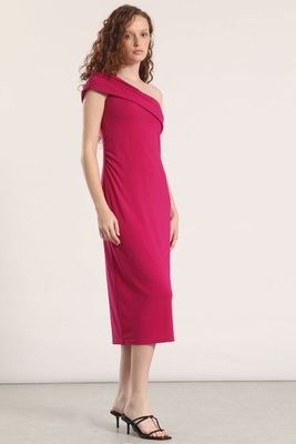 Vestido maxi un hombro Liola mujer violeta