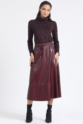 Imagen 2 del producto Beatle Fantasia Leopardo Con Hilo Metalizado, Rojo Liola