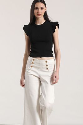 Imagen 2 del producto Tejido con volados mujer Liola negro