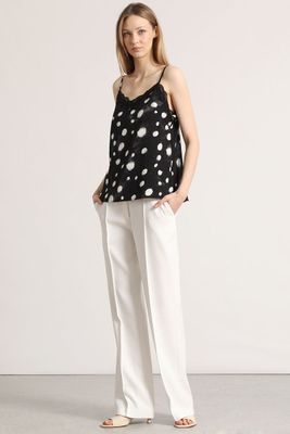 Imagen 2 del producto Top lencero estampado mujer Liola negro