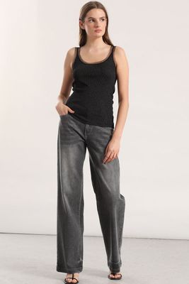 Imagen 2 del producto Top tejido punto metalizado mujer Liola negro