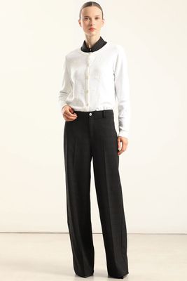 Imagen 1 del producto Pantalon Ancho Cuadros Fantasia, Negro Liola