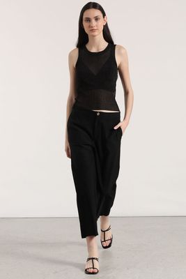 Imagen 2 del producto Polera punto hilo metalizado mujer Liola negro