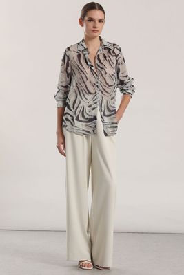 Imagen 2 del producto Blusa gasa estampado mujer Liola negro