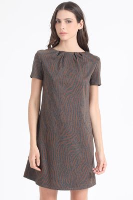 Vestido Estampado Animal, Café Liola