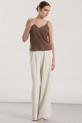 Imagen 2 del producto Top lencero lazo mujer Liola chocolate