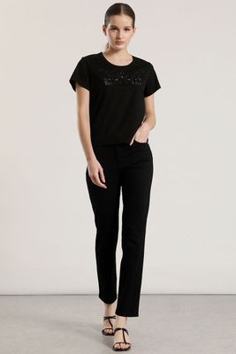Jeans skinny liola mujer negro
