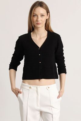 Imagen 1 del producto Cardigan punto liola mujer negro