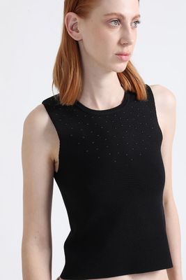 Imagen 2 del producto Top Tejido Punto Con Aplicacion, Negro Liola