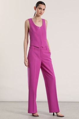 Pantalón recto liola mujer violeta