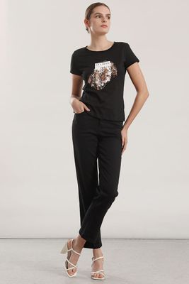 Imagen 2 del producto Polera algodon piton mujer Liola negro