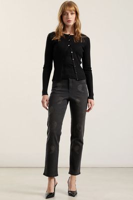 Imagen 2 del producto Top basico hilo metalizado, negro Liola