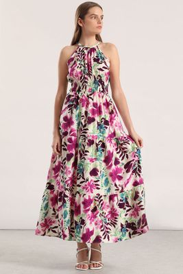 Imagen 2 del producto Vestido maxi estampado Liola mujer verde