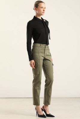 Imagen 2 del producto Jeans Color Skinny Cargo, Militar Liola