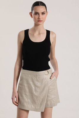 Falda pantalón lino Liola mujer beige