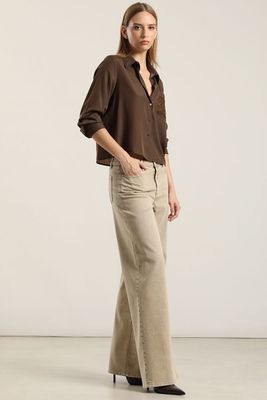 Imagen 2 del producto Jeans Color Straight, Procesado, Beige Liola