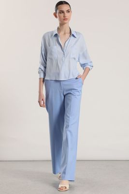 Imagen 2 del producto Blusa amplia satinada Liola mujer celeste