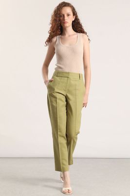 Pantalón sastre lino liola verde