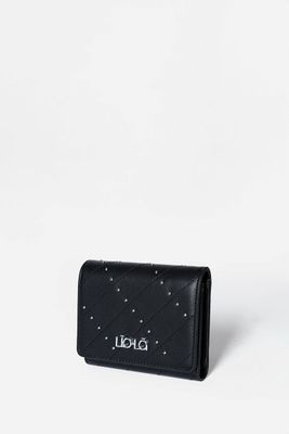 Imagen 2 del producto Billetera Con Tachas, Efecto Cuero, Negro Liola