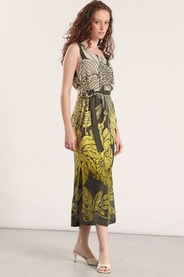 Imagen 2 del producto Vestido midi estampado Liola mujer verde