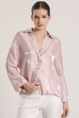 Blusa satin liola mujer rosa