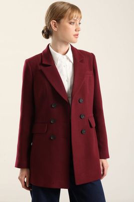Imagen 1 del producto Blazer Entallado Doble Cruce, Vino Liola