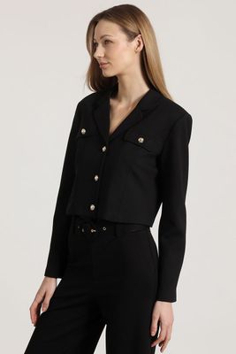 Chaqueta cropped Liola mujer negro