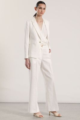 Imagen 2 del producto Pantalón ancho lino liola mujer crudo