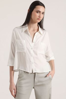 Blusa amplia satinada Liola mujer crudo