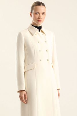 Imagen 2 del producto Abrigo largo cruzado, muflon crudo Liola