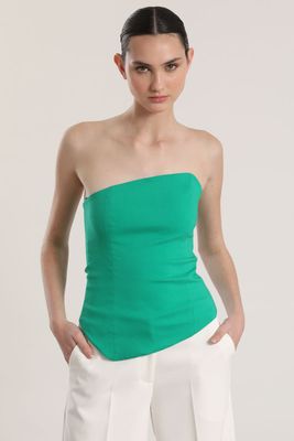 Top strapless Liola mujer verde