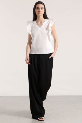 Imagen 2 del producto Blusa con vuelos liola mujer blanco